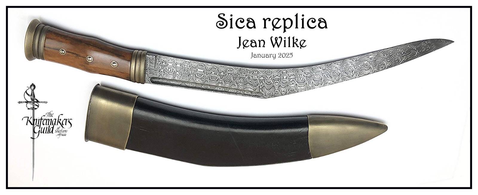 Jean Wilke Custom Sica Replica Dagger with Sheath